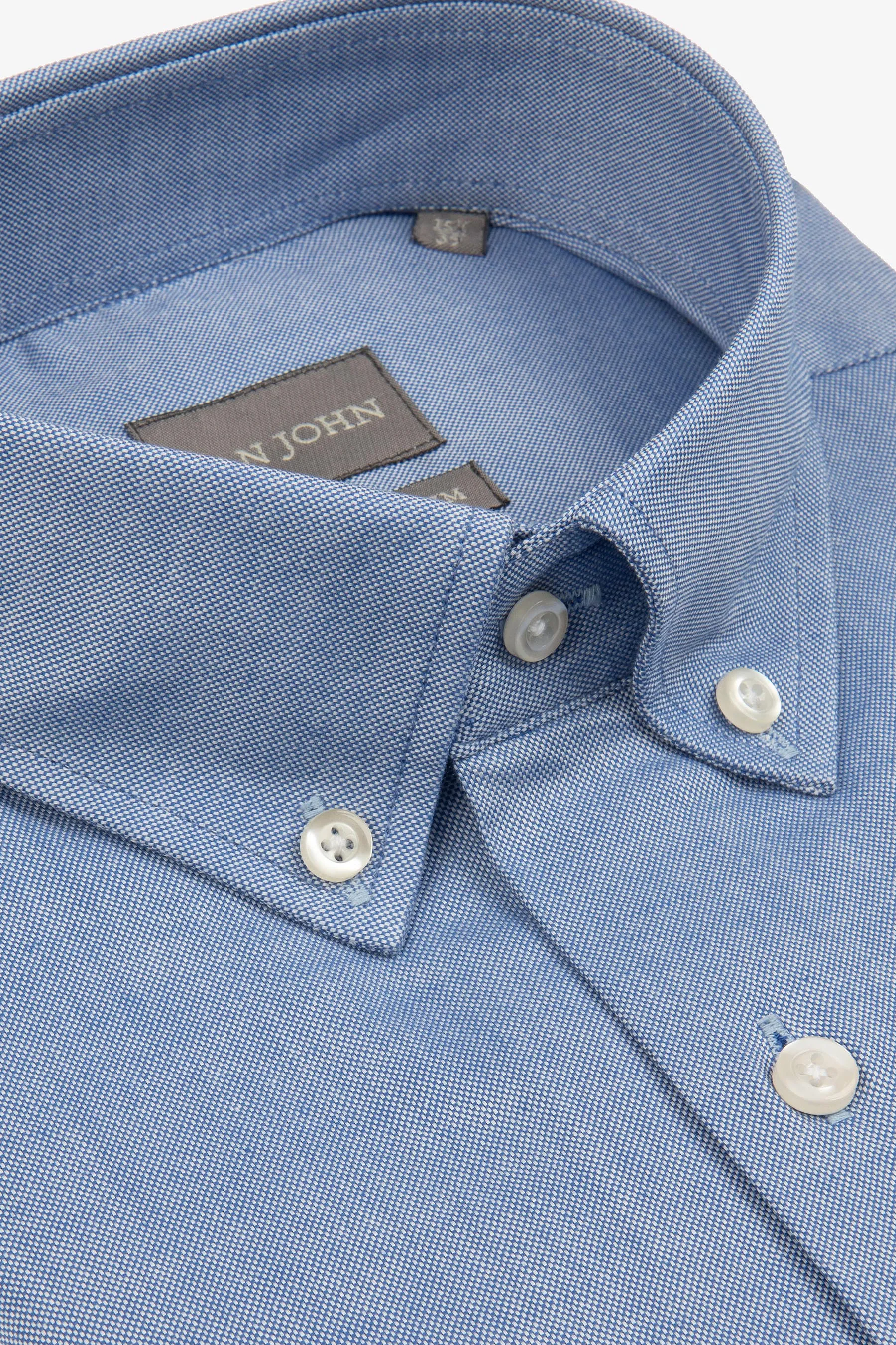 Camicia oxford button down celeste