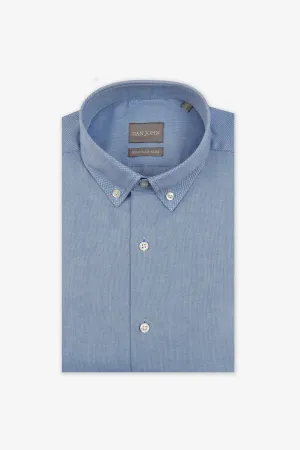 Camicia oxford button down celeste