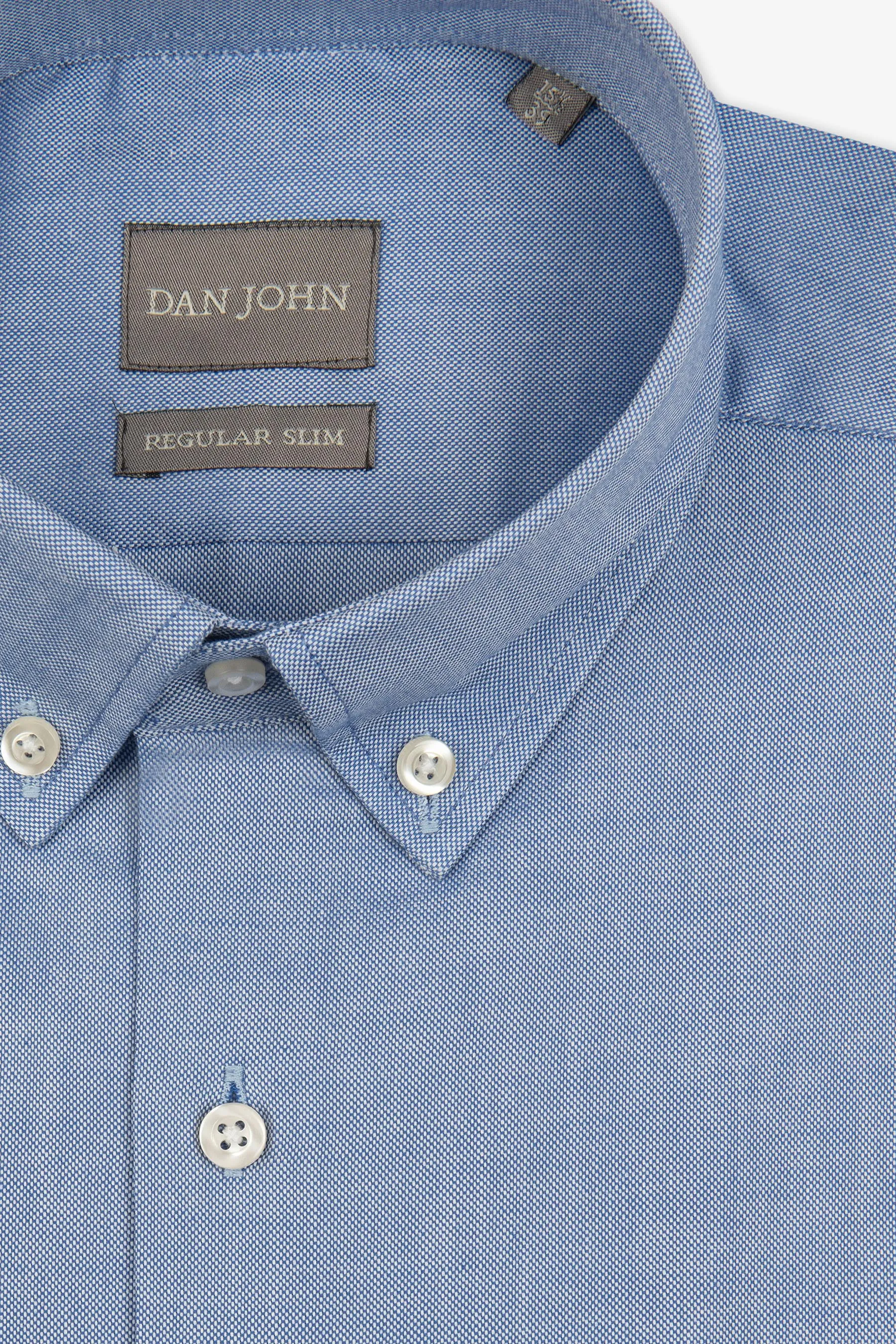 Camicia oxford button down celeste