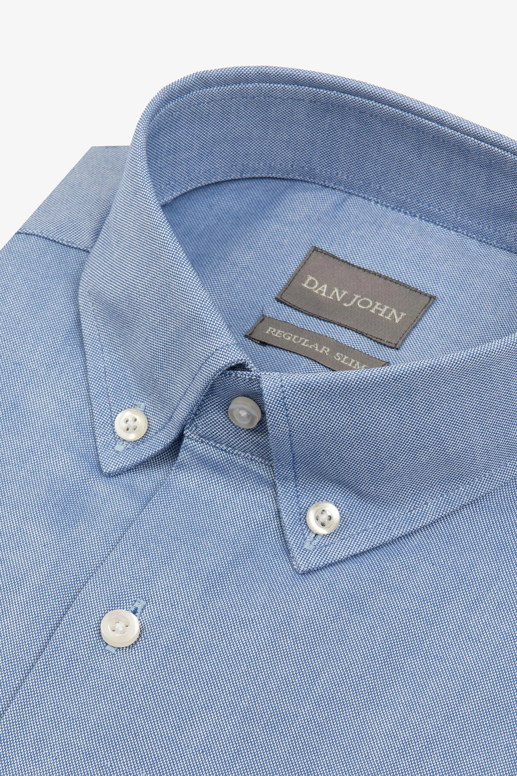 Camicia oxford button down celeste