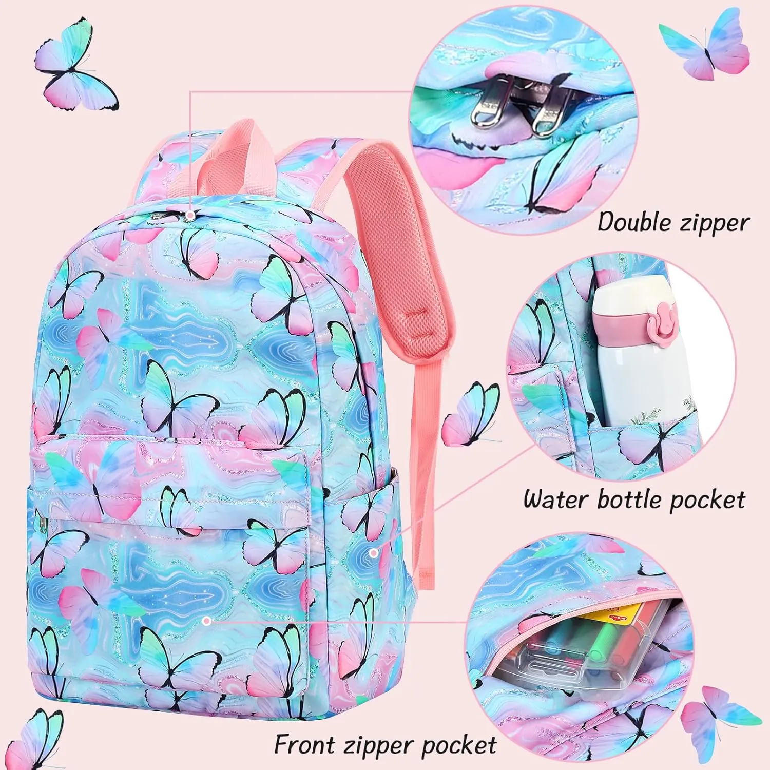 CAMTOP Backpack for Girls Boys Kids School Backpack with Lunch Box Preschool Kindergarten BookBag Set