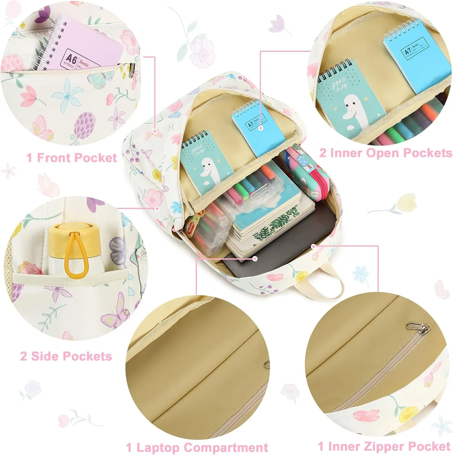CAMTOP Backpack for Girls Boys Kids School Backpack with Lunch Box Preschool Kindergarten BookBag Set