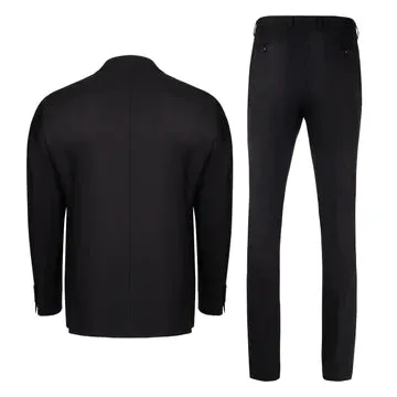 Centrion Black Wool Suit