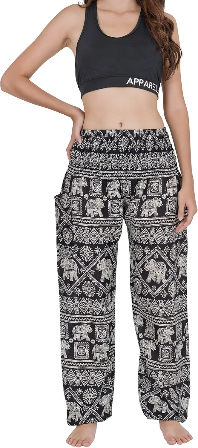 CHAINUPON Harem Pants Women Flowy Trouser Yoga Boho Hippie Clothes