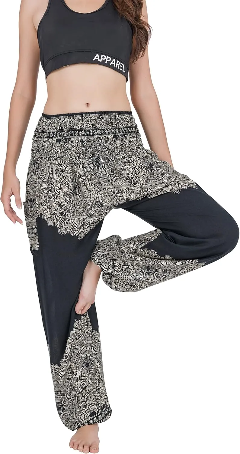 CHAINUPON Harem Pants Women Flowy Trouser Yoga Boho Hippie Clothes