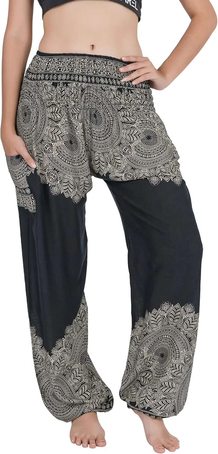 CHAINUPON Harem Pants Women Flowy Trouser Yoga Boho Hippie Clothes