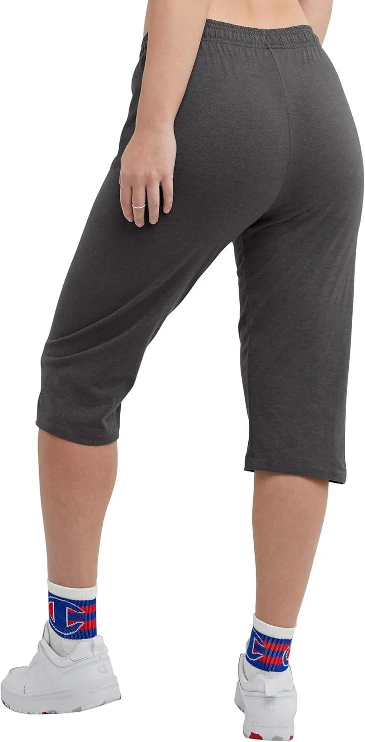 Champion Women'S Capri Pants, Lightweight Lounge Cropped Pants, Jersey Knit Capri For Women, 18