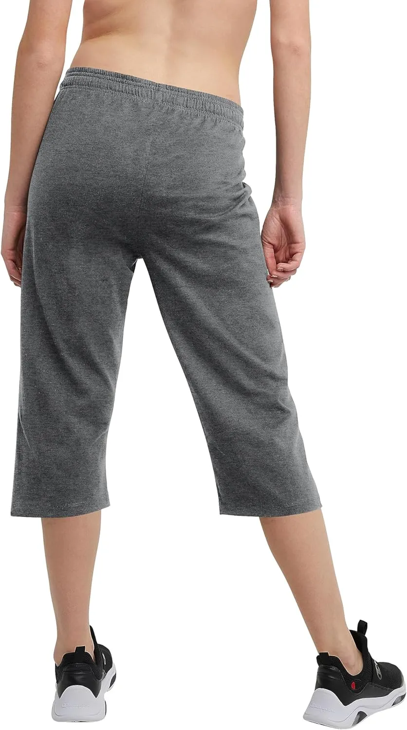 Champion Women'S Capri Pants, Lightweight Lounge Cropped Pants, Jersey Knit Capri For Women, 18