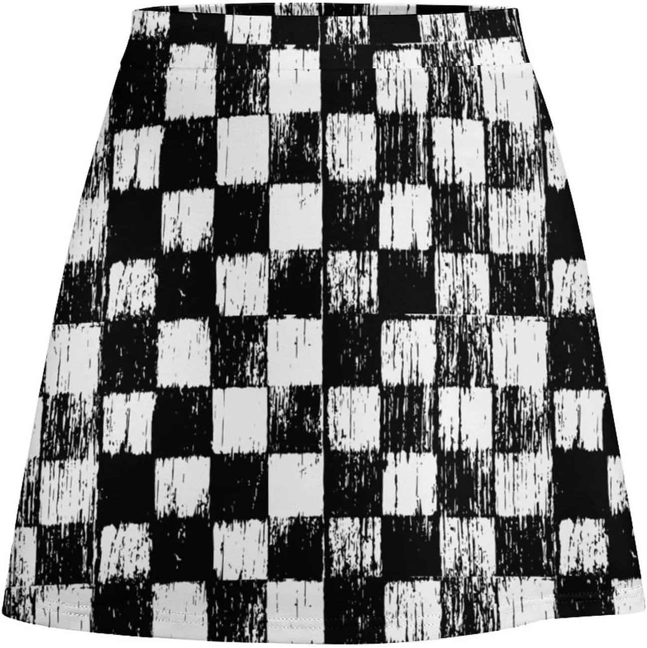 Checkerboard Grid Short Skirt Athletic Skorts Women Golf Skirts Mini Skirt Breathable High Waist Workout Sport Skort