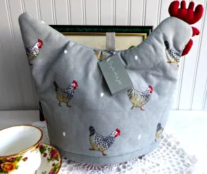 Chicken Shaped Tea Cozy Padded Sophie Allport Cosy NWT Farmhouse Chicken Eggs
