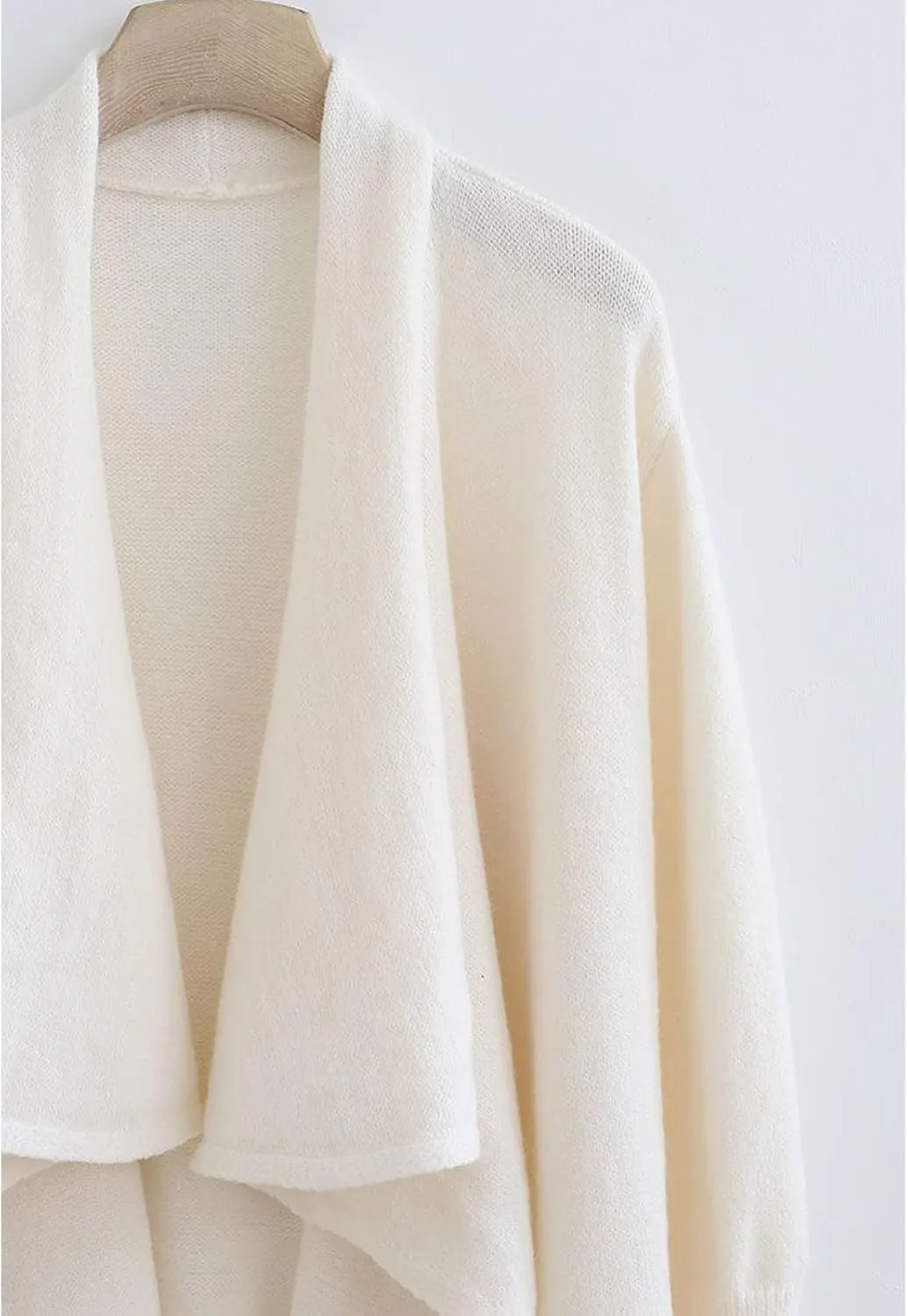 CHICWISH Women's Open Front Waterfall Longline Knit Cardigan Coatigan Light Jacket