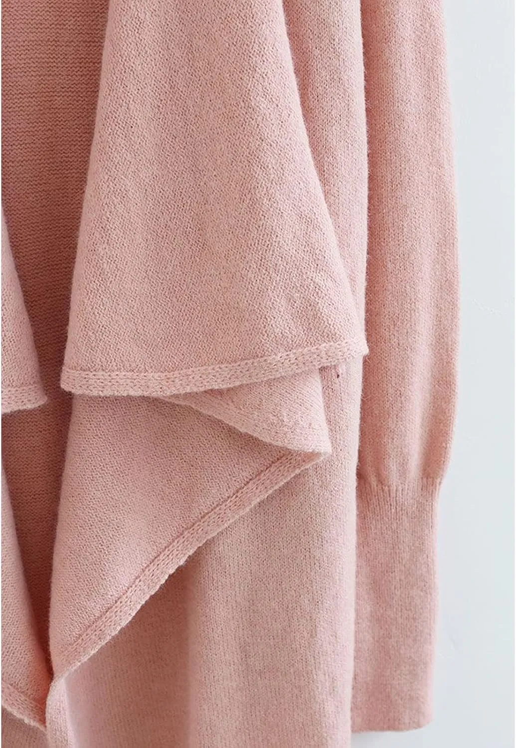 CHICWISH Women's Open Front Waterfall Longline Knit Cardigan Coatigan Light Jacket