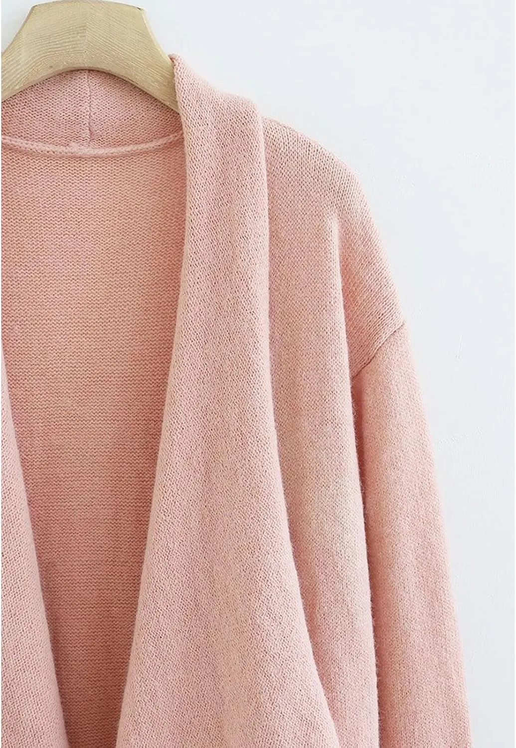 CHICWISH Women's Open Front Waterfall Longline Knit Cardigan Coatigan Light Jacket