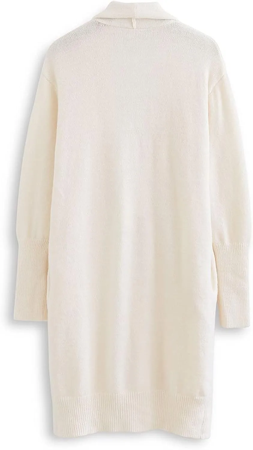 CHICWISH Women's Open Front Waterfall Longline Knit Cardigan Coatigan Light Jacket