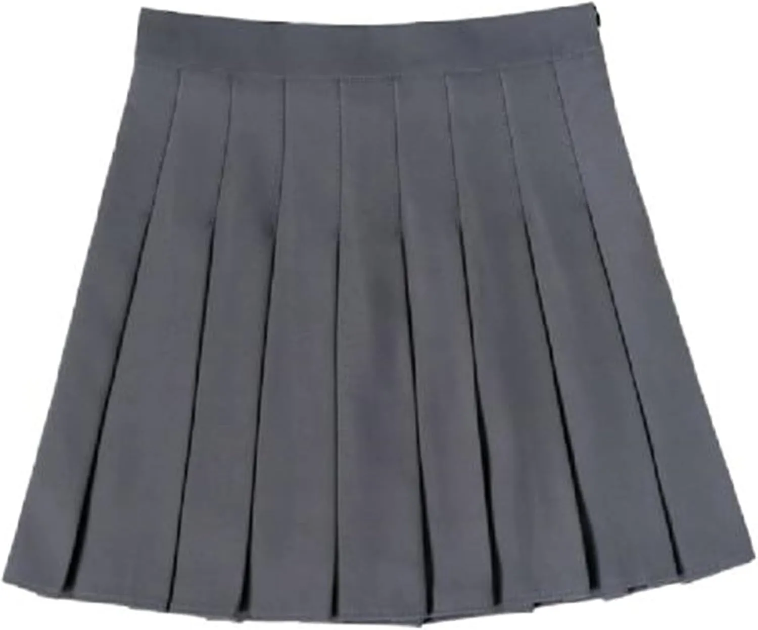CHONG FENG XIA Women's Slim Fit High-Waisted Woolen A-Line Pleated Skirt, Fall and Winter