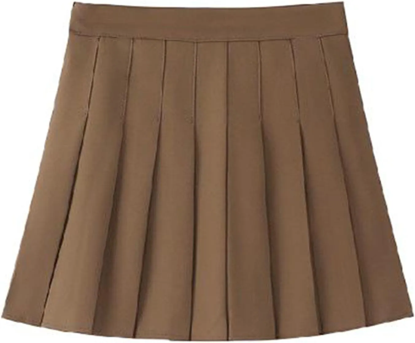 CHONG FENG XIA Women's Slim Fit High-Waisted Woolen A-Line Pleated Skirt, Fall and Winter