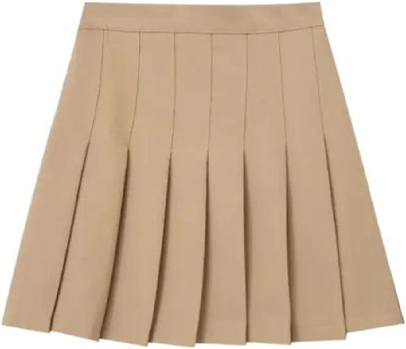 CHONG FENG XIA Women's Slim Fit High-Waisted Woolen A-Line Pleated Skirt, Fall and Winter