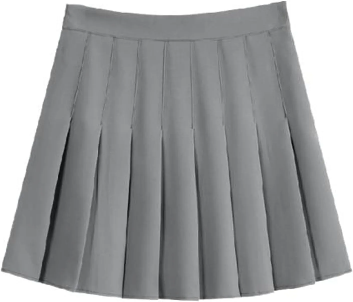 CHONG FENG XIA Women's Slim Fit High-Waisted Woolen A-Line Pleated Skirt, Fall and Winter