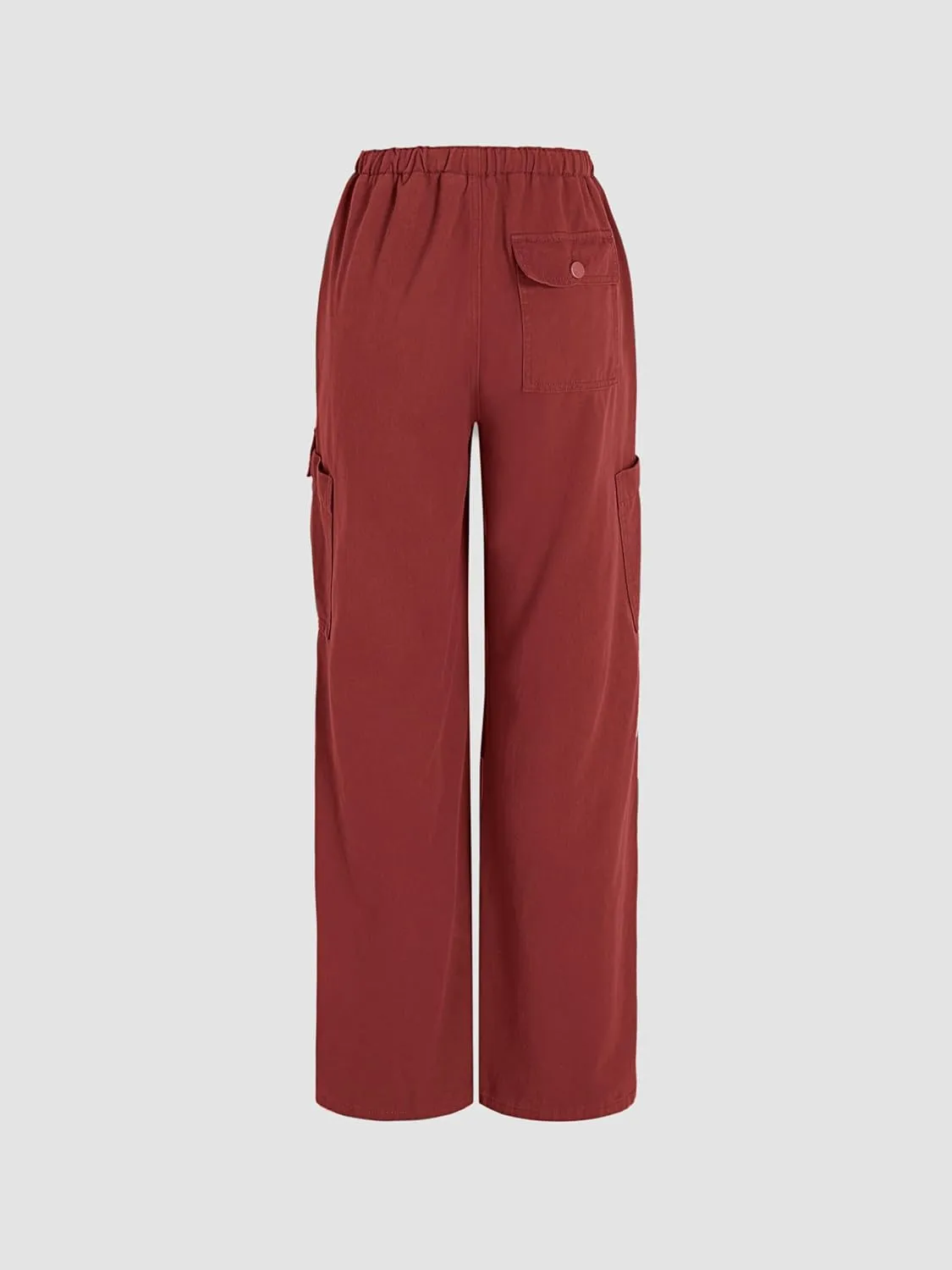 CIDER Women's High Waisted Cargo Pants with Drawstring and Cargo Pockets Trendy Daily Casual