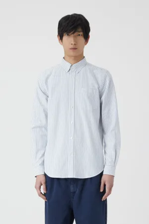 Closed Button Down Shirt - Smokey Blue