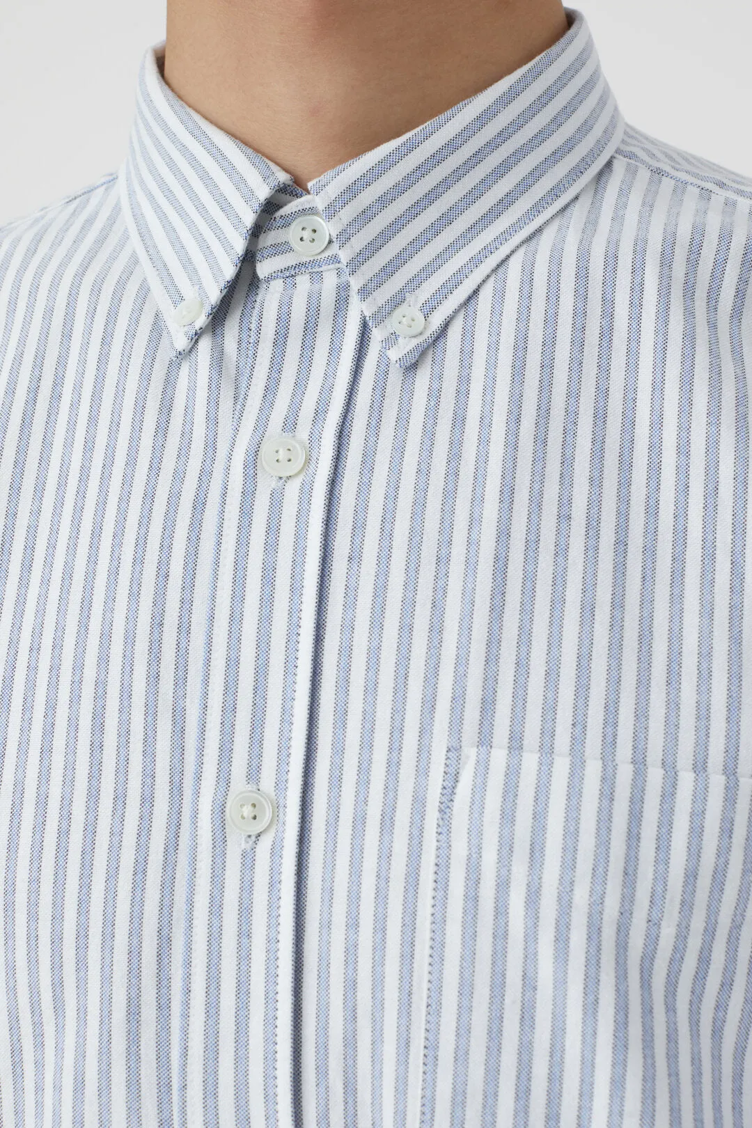 Closed Button Down Shirt - Smokey Blue