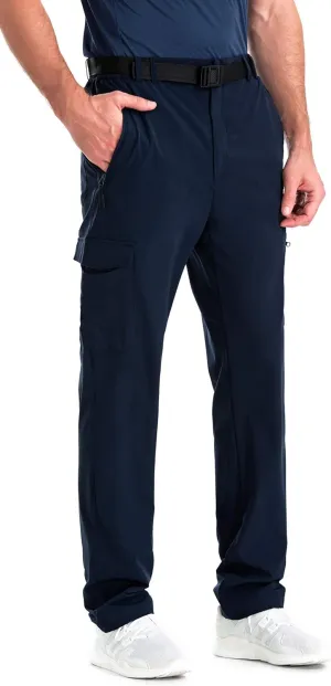 clothin Men's Elastic-Waist Travel Pant Stretchy Lightweight Pant Multi-Pockets Quick Dry Breathable