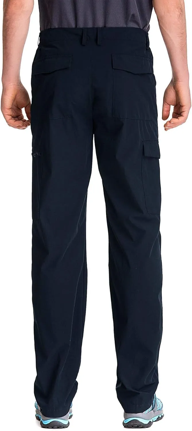 clothin Men's Elastic-Waist Travel Pant Stretchy Lightweight Pant Multi-Pockets Quick Dry Breathable