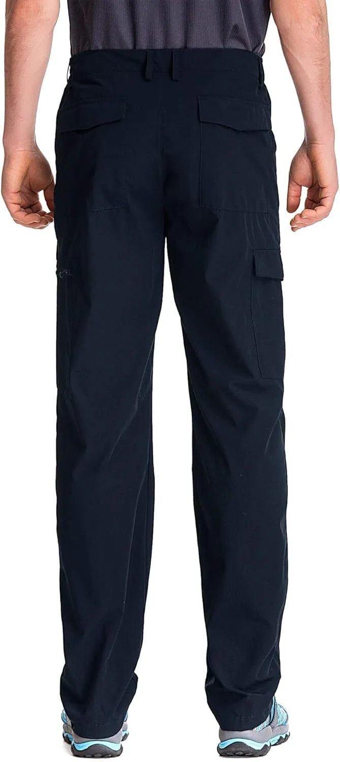 clothin Men's Elastic-Waist Travel Pant Stretchy Lightweight Pant Multi-Pockets Quick Dry Breathable
