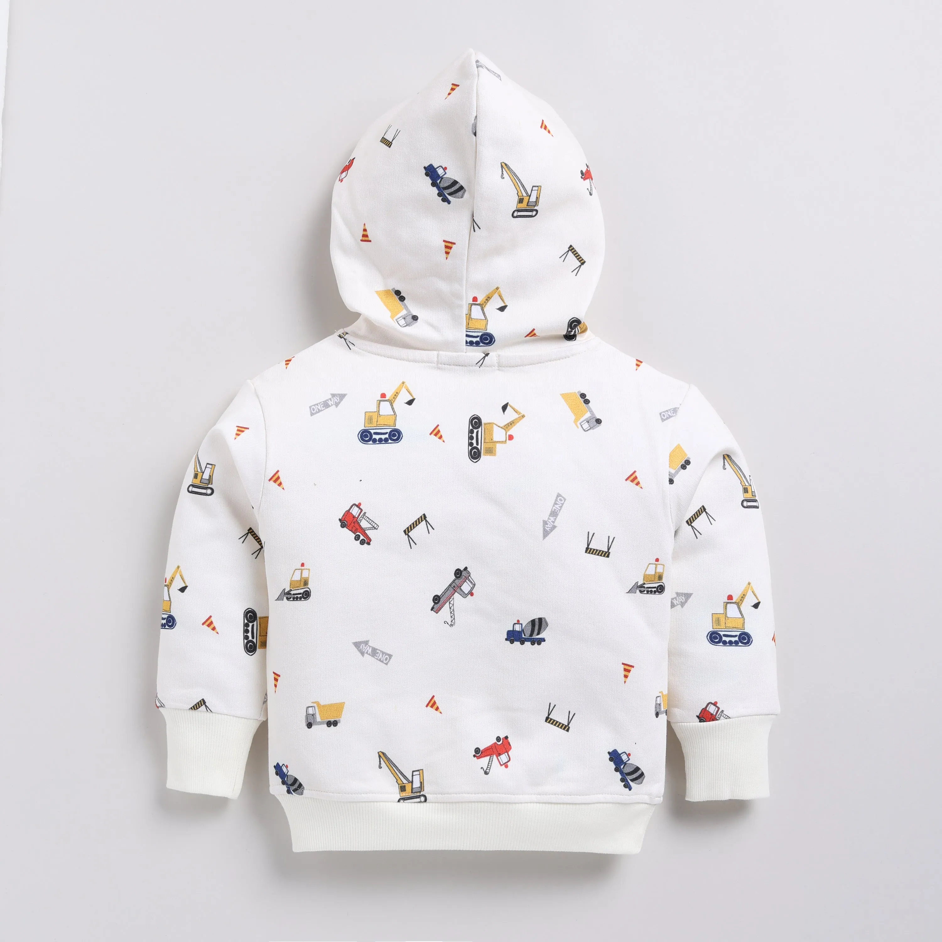 Construction Organic Fleece Over Size Hoodie