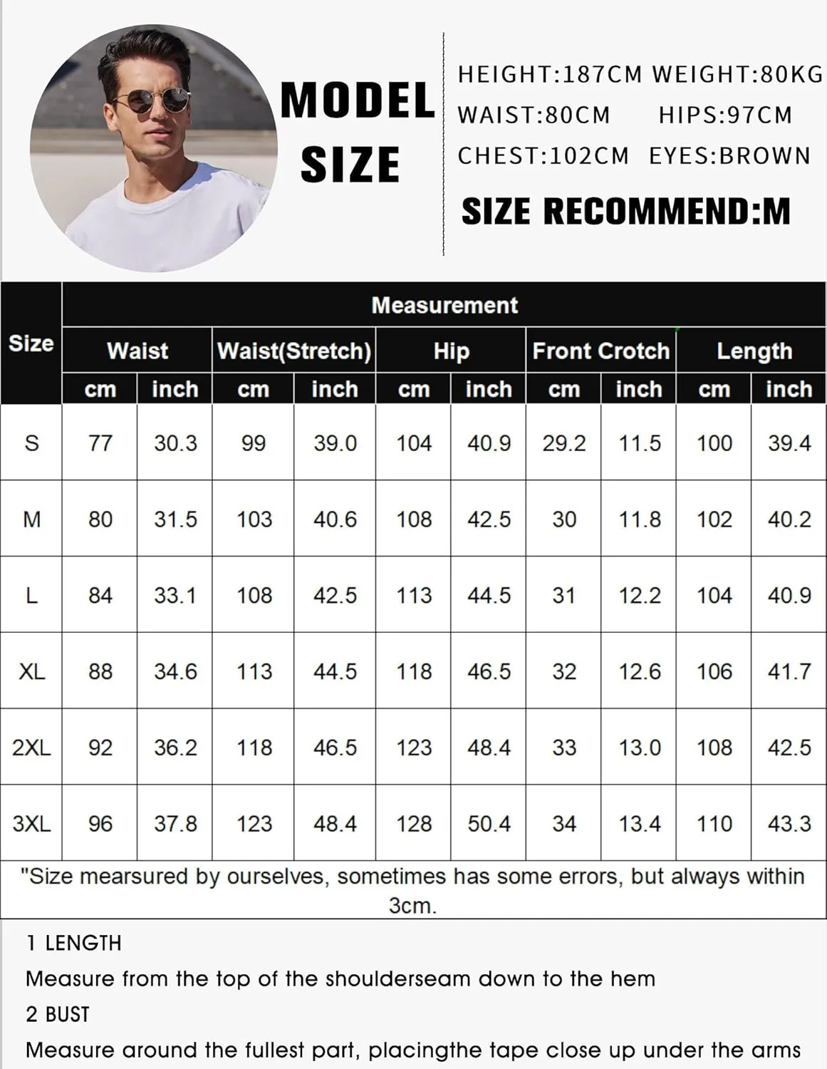 COOFANDY Mens Casual Joggers Pants Elastic Drawstring Chino Cargo Pants Hiking Outdoor Track Sweatpants
