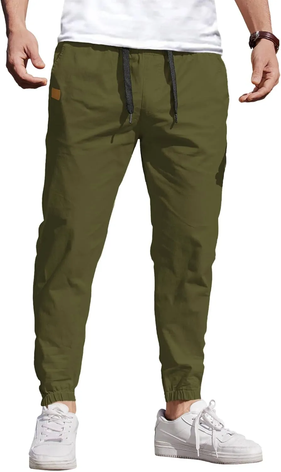 COOFANDY Mens Casual Joggers Pants Elastic Drawstring Chino Cargo Pants Hiking Outdoor Track Sweatpants