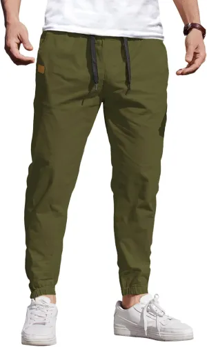 COOFANDY Mens Casual Joggers Pants Elastic Drawstring Chino Cargo Pants Hiking Outdoor Track Sweatpants