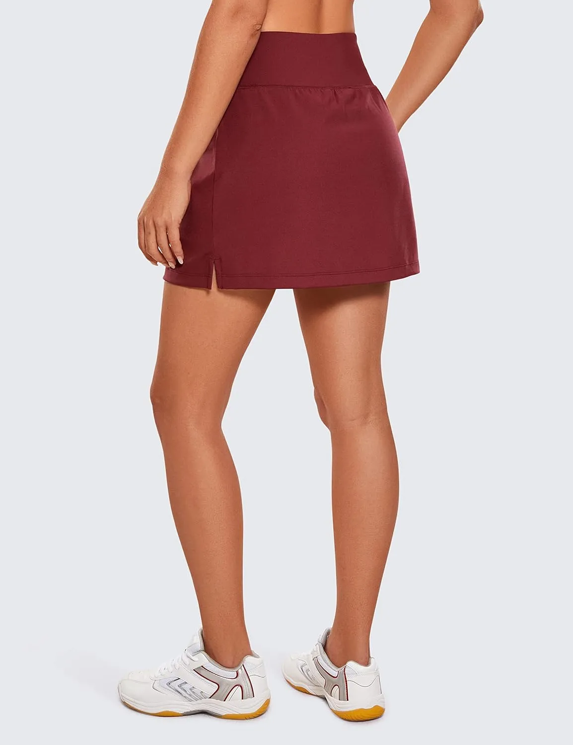 CRZ YOGA Womens Skirt Golf Tennis Skirts with Zip Pockets Stretch Lightweight Casual Athletic Running Skorts