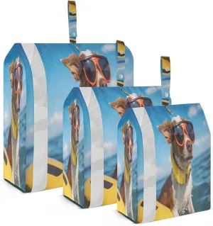 Cute Dog Swim Packing Cubes for Suitcases 3 Set Lightweight Compression Luggage Packing Organizers for Carry on Suitcase Travel Essentials Luggage Organizer Bags Set