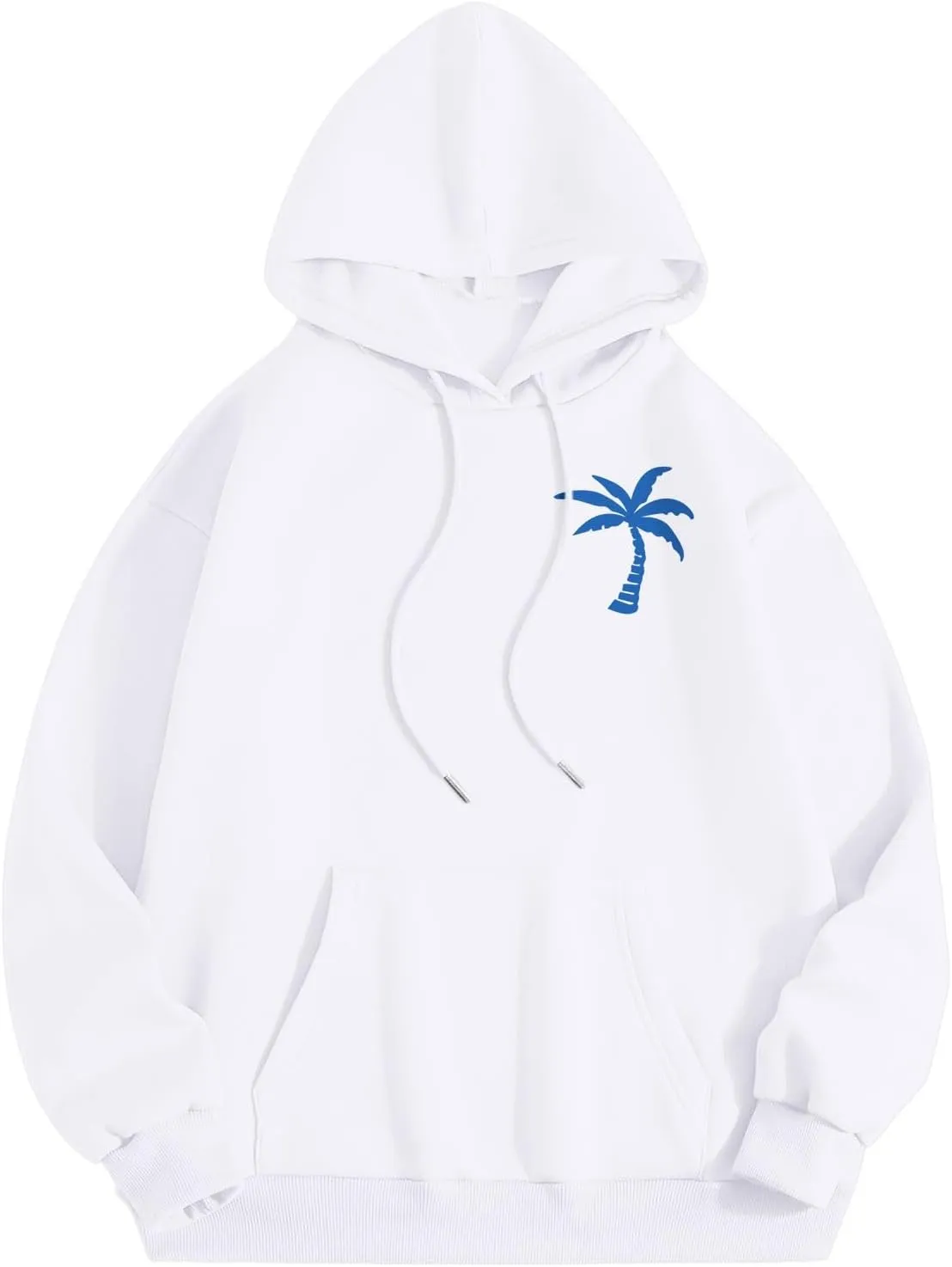 Cute Hoodies Womens Pink Graphic Oversized Hoodies Letter Print Casual Long Sleeve Drawstring Pullover Tops