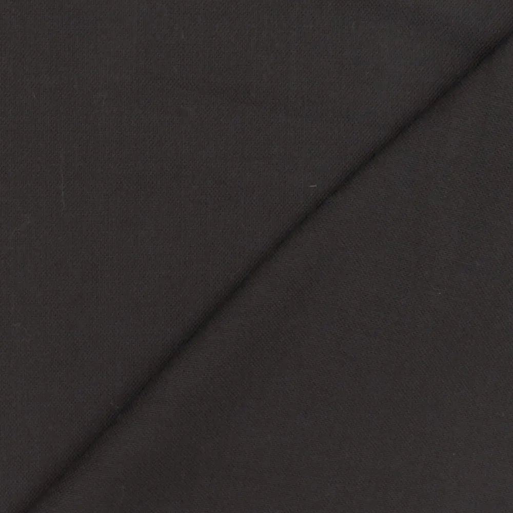 Deep Ash Gray Wool-Poly Micro Basket Woven Shirting Fabric