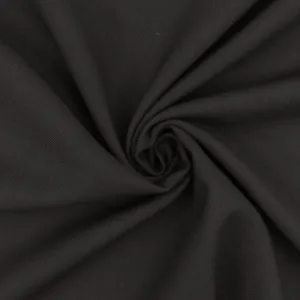 Deep Ash Gray Wool-Poly Micro Basket Woven Shirting Fabric