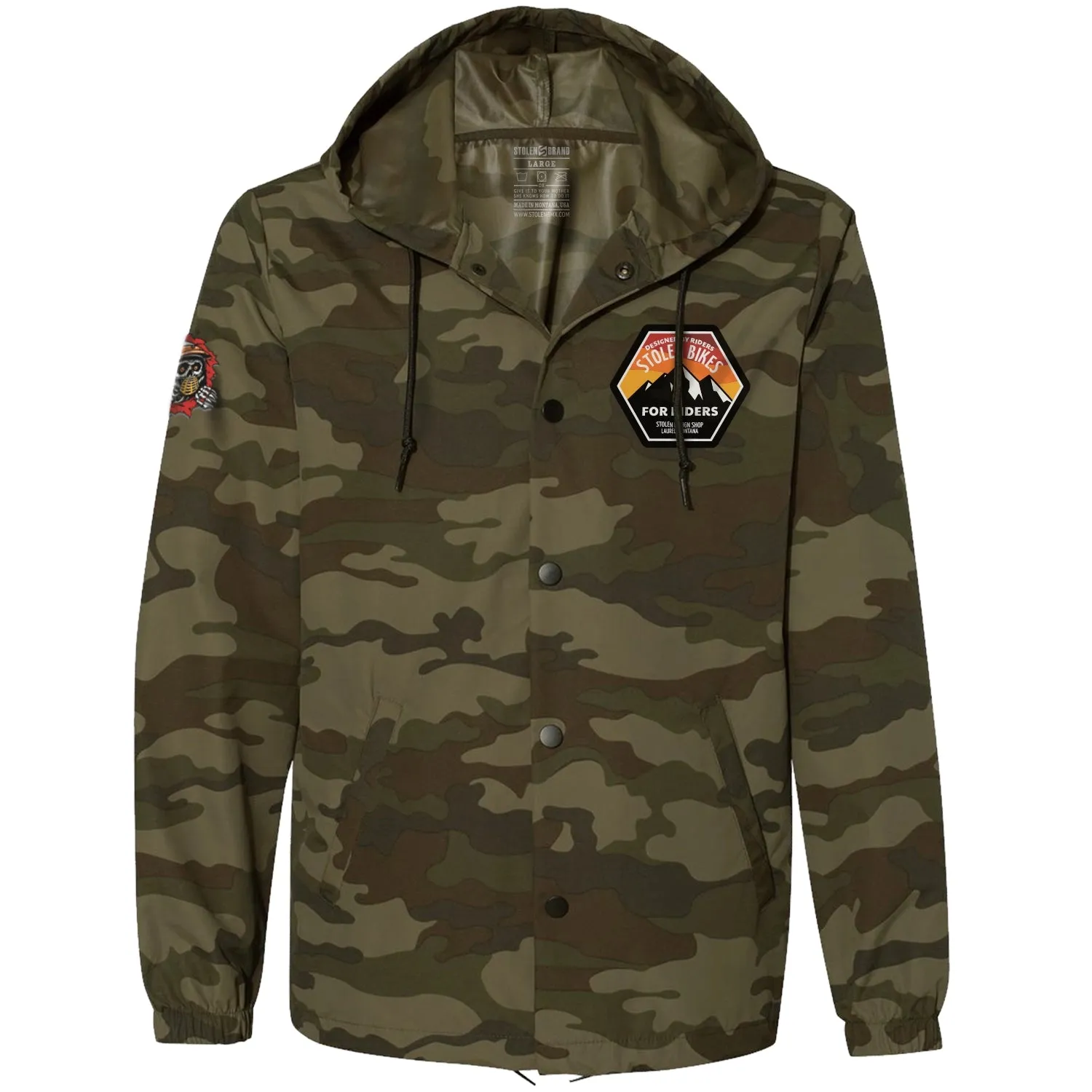 DESIGN SHOP HOODED WIND BREAKER, CAMOUFLAGE