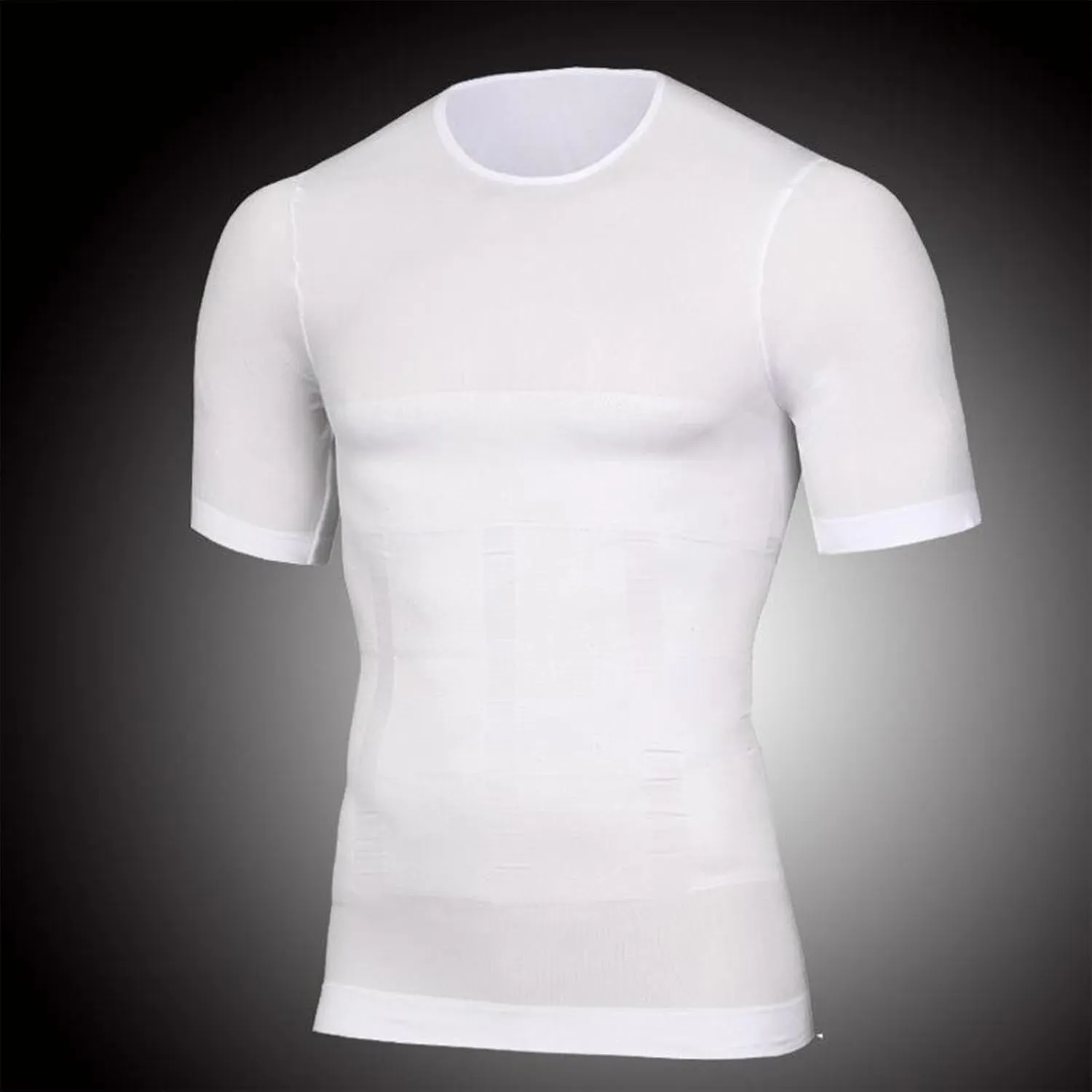 DGHM-JLMY Men's Body Shaper Slimming Compression Shirt Workout Undershirt T-Shirts Running Short Sleeve Athletic Shaperwear
