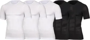 DGHM-JLMY Men's Body Shaper Slimming Compression Shirt Workout Undershirt T-Shirts Running Short Sleeve Athletic Shaperwear