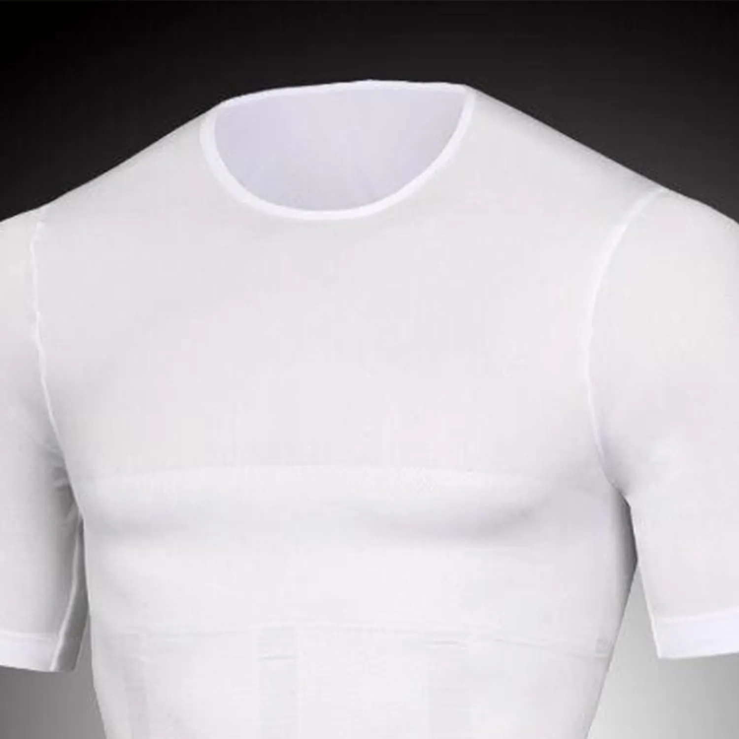 DGHM-JLMY Men's Body Shaper Slimming Compression Shirt Workout Undershirt T-Shirts Running Short Sleeve Athletic Shaperwear