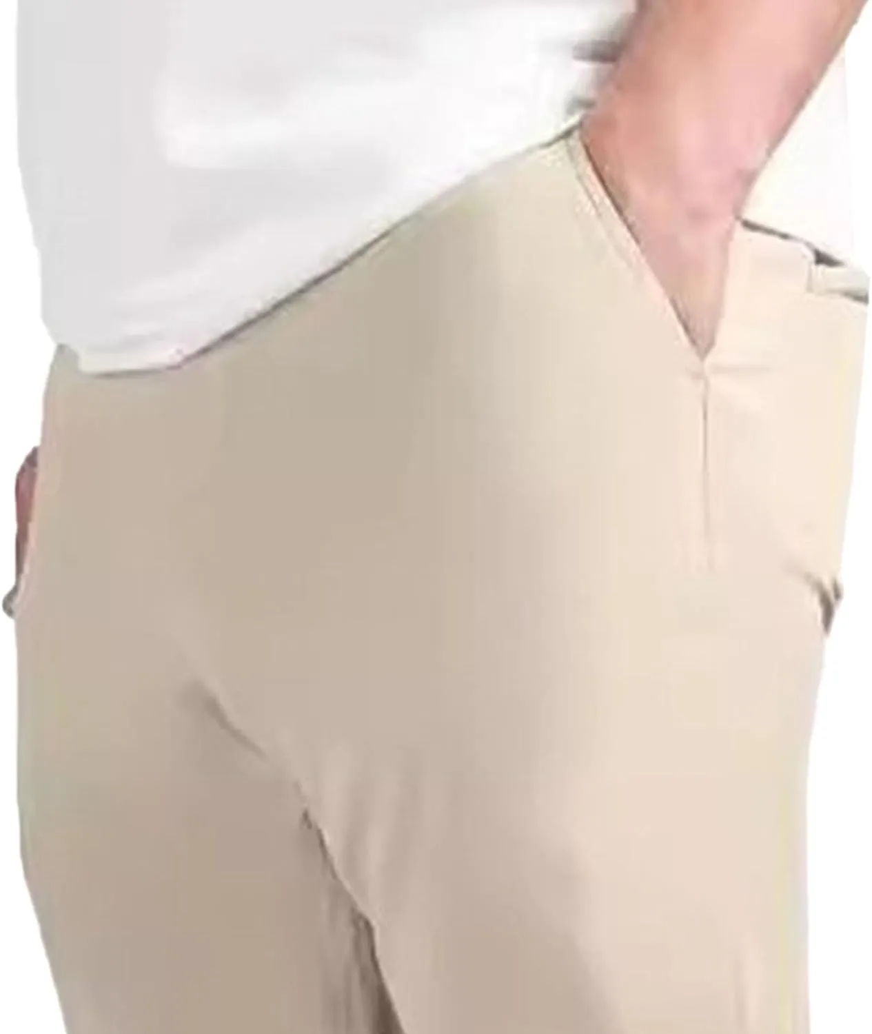 DGHM-JLMY Mens Solid Color Business Slim Pants Stretch Regular Slim Fit Casual Trousers Fashion Chino Pants