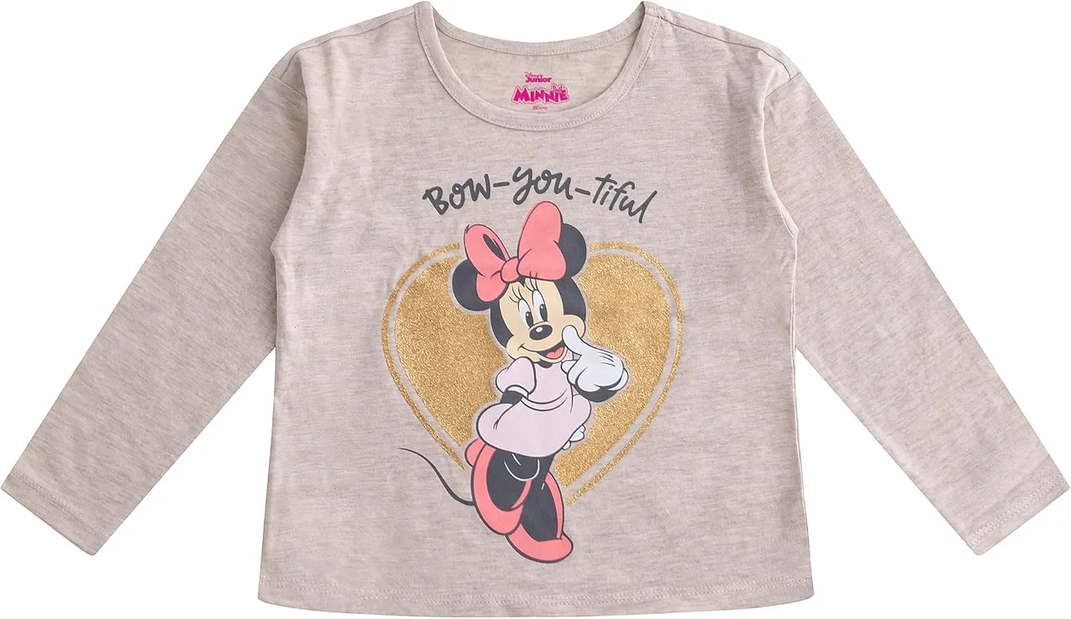 Disney Minnie Mouse Girls Long Sleeve Shirt Vest and Legging Pants Set for Toddler and Little Kids
