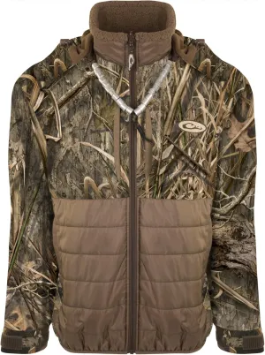 Drake Waterfowl LST Guardian Flex Double Down Eqwader, Waterproof and Breathable Insulated Hunting Jacket