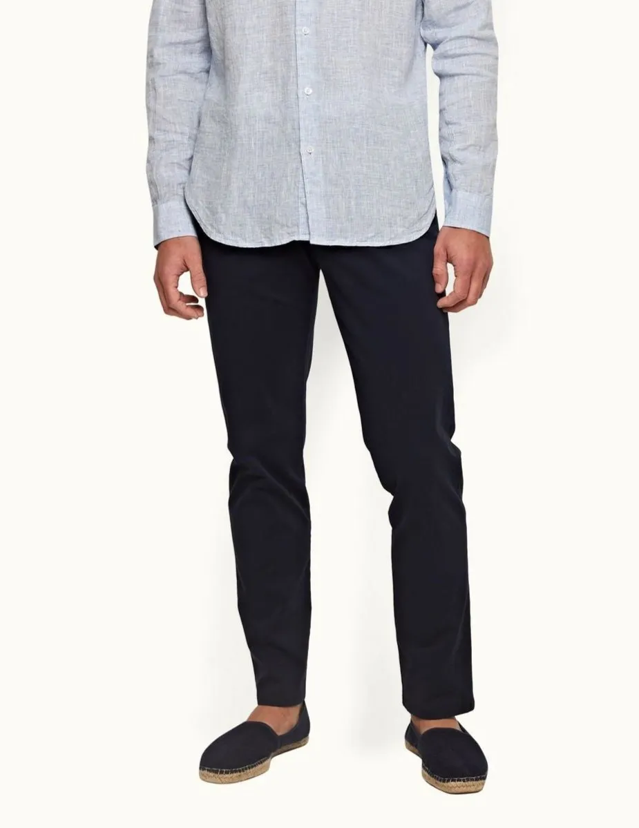 Fallon Stretch Cotton Pant in Dark Navy