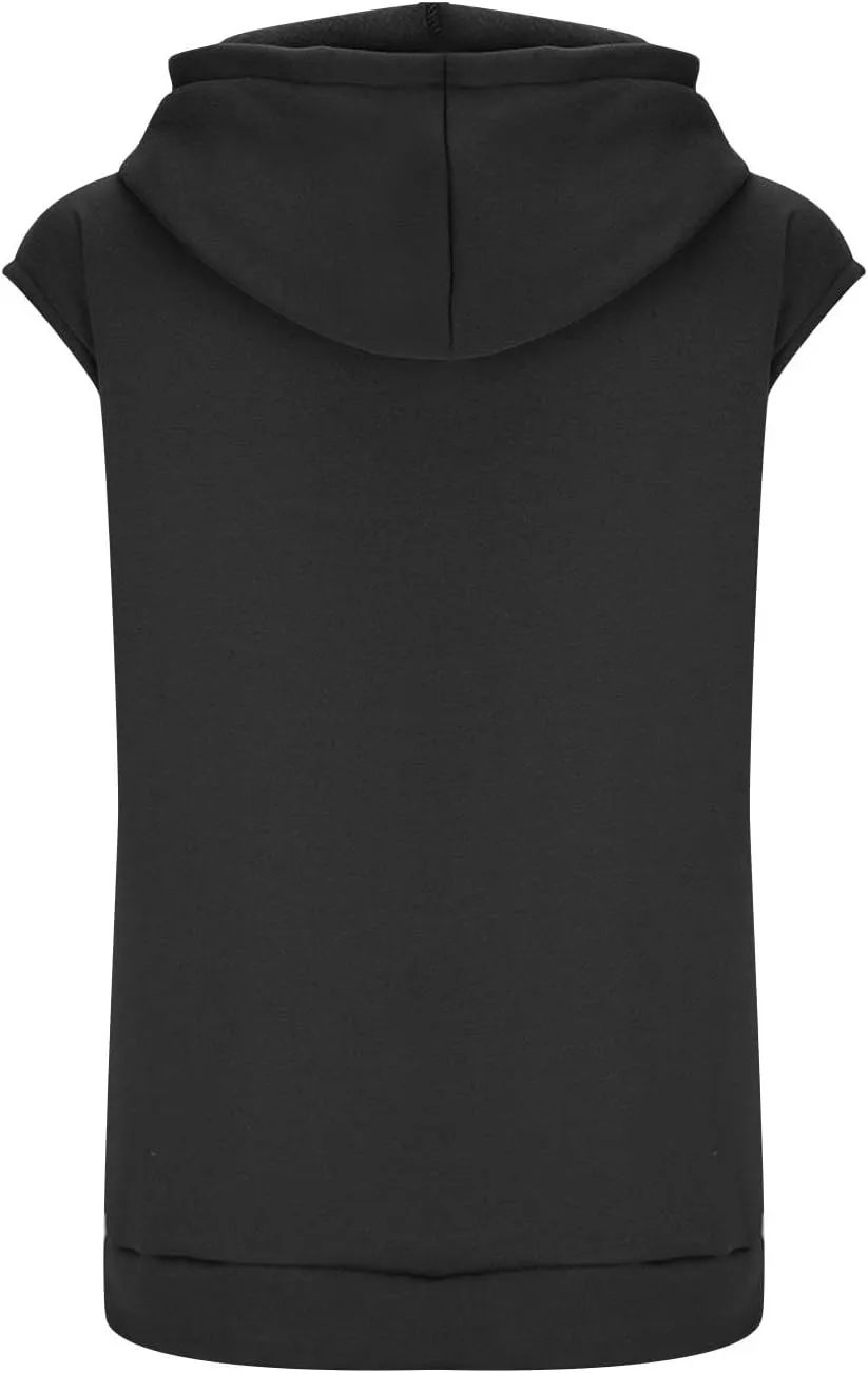 Firzero Women's Lightweight Hooded Vest 2024 Trendy Sleeveless Pullover Casual Hoodie Sweatshirt Drawstring Actvicewear