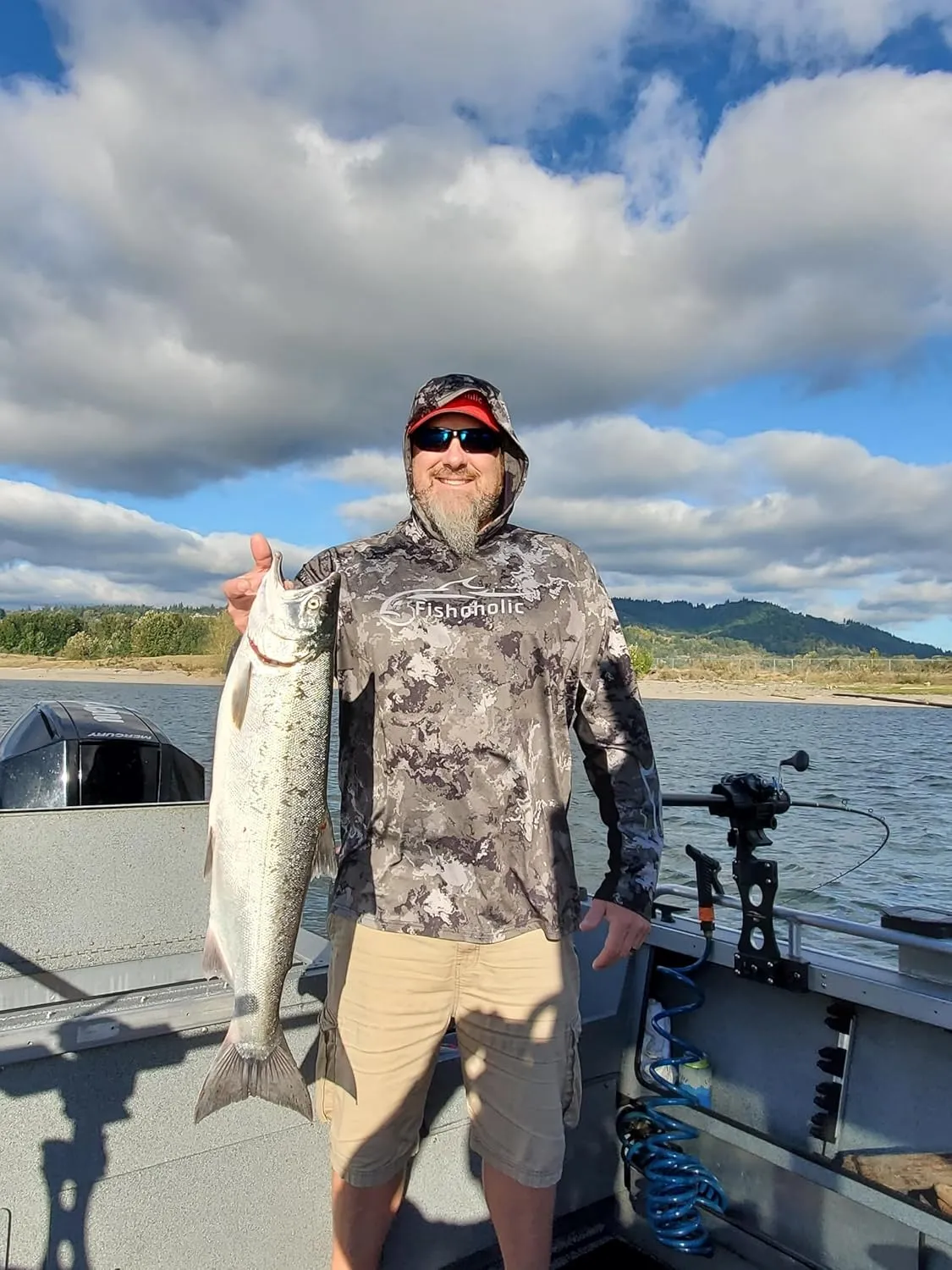 Fishoholic UPF 50 Performance Fishing Shirt - Long Sleeve - Loose Keg Fit - Breathable Quick Dry Sun Protection