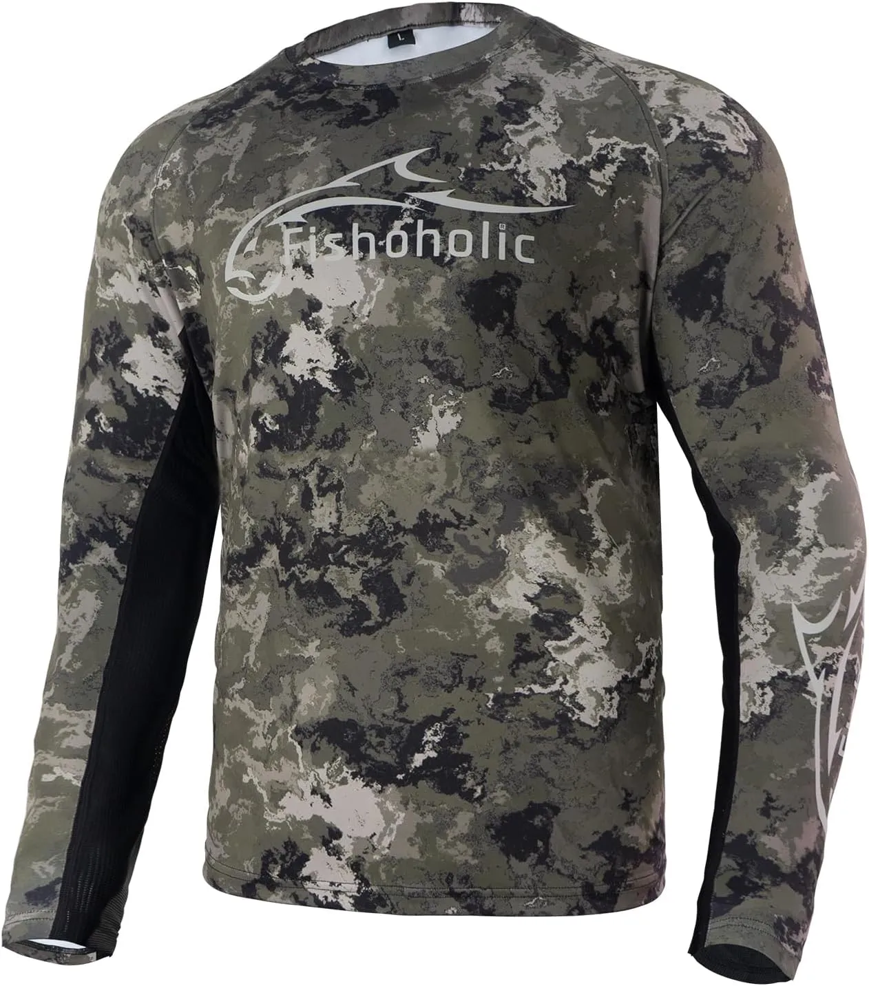 Fishoholic UPF 50 Performance Fishing Shirt - Long Sleeve - Loose Keg Fit - Breathable Quick Dry Sun Protection