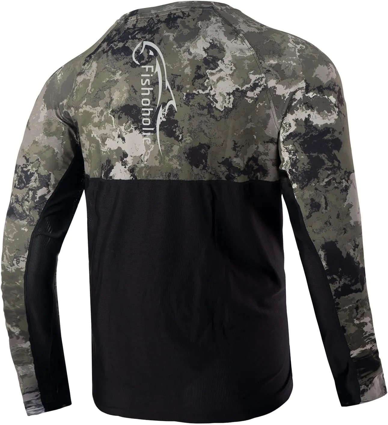 Fishoholic UPF 50 Performance Fishing Shirt - Long Sleeve - Loose Keg Fit - Breathable Quick Dry Sun Protection