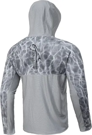 Fishoholic UPF 50 Performance Fishing Shirt - Long Sleeve MESH Hoodie - Loose Keg Fit - Breathable Quick Dry Sun Protection